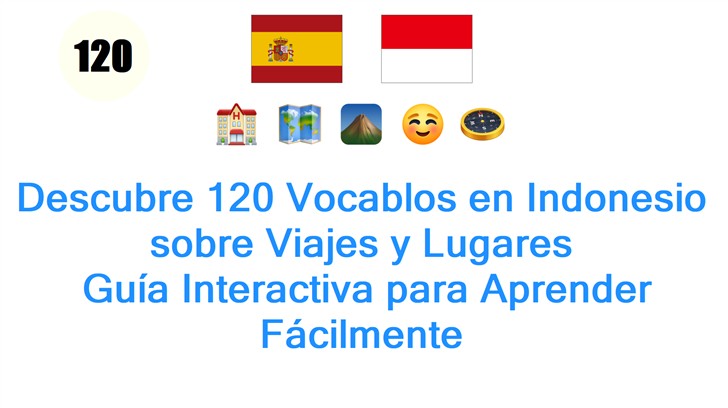 Descubre 120 Vocablos en Indonesio sobre Viajes y Lugares: Guía Interactiva para Aprender Fácilmente